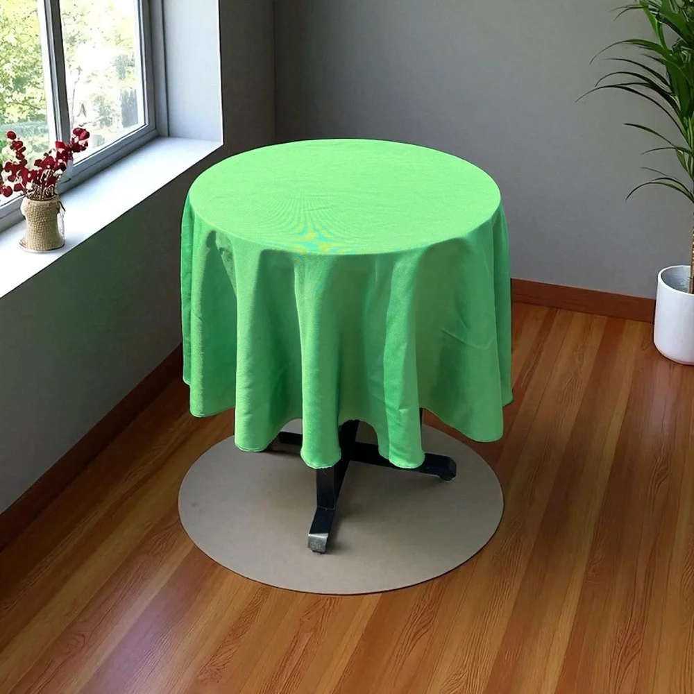Round‎ Green Fabric Tablecloth 70